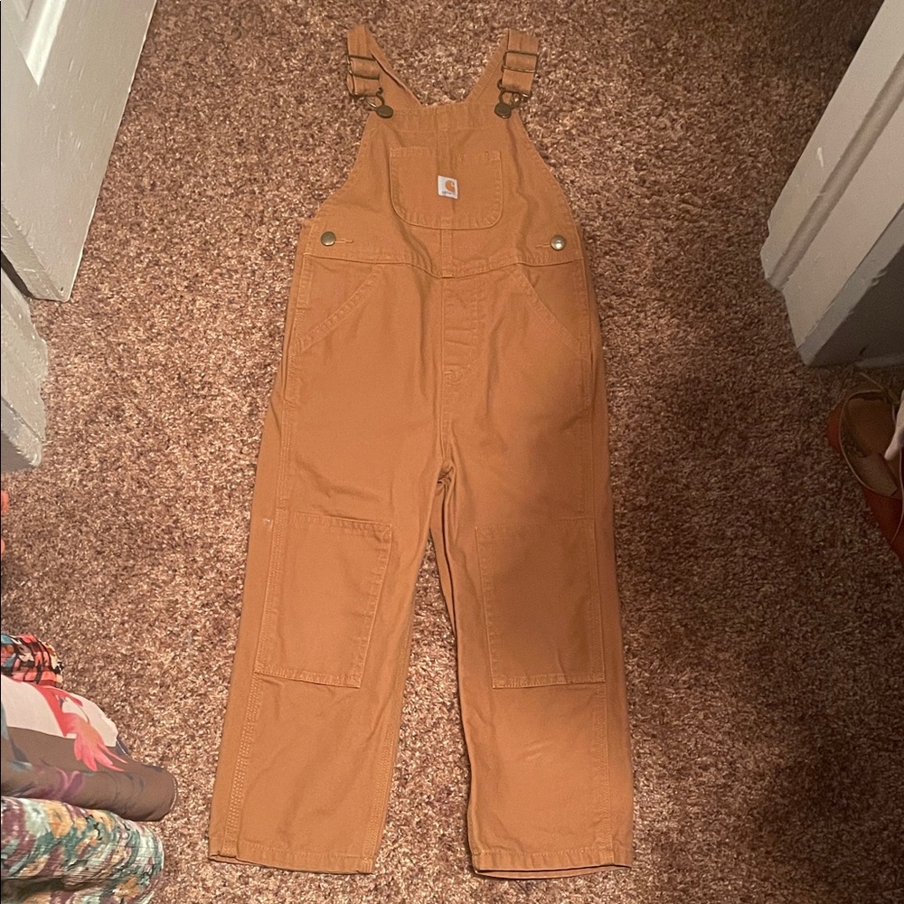 Carhartt Tan kids Bib Overalls